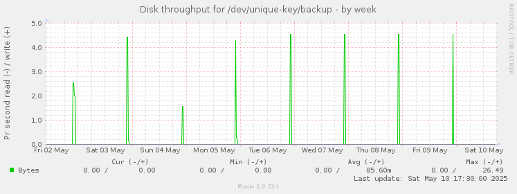 Disk throughput for /dev/unique-key/backup